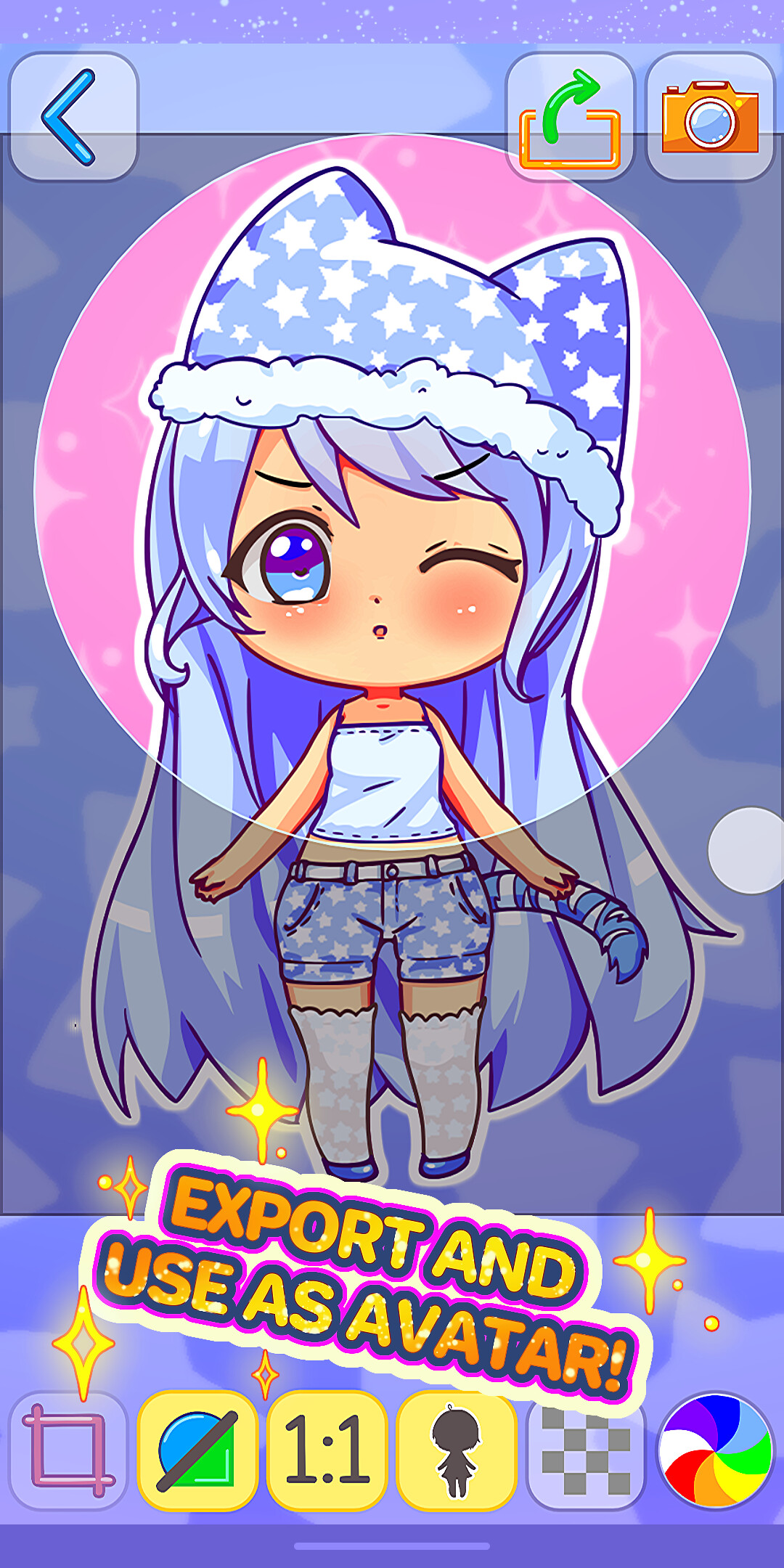 Export and use as avatar